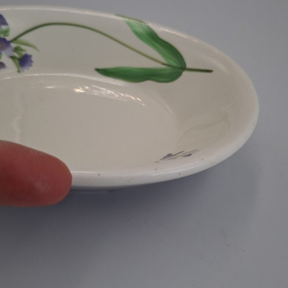 Springmaid Royale Lily of the Nile Ceramic Bathroom Soap Dish Set Of 2 Purple - Picture 8 of 8